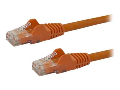 StarTech.com 50cm CAT6 Ethernet Cable, 10 Gigabit Snagless RJ45 650MHz 100W PoE Patch Cord, CAT 6 10GbE UTP Network Cable w/Strain Relief, Orange, Fl