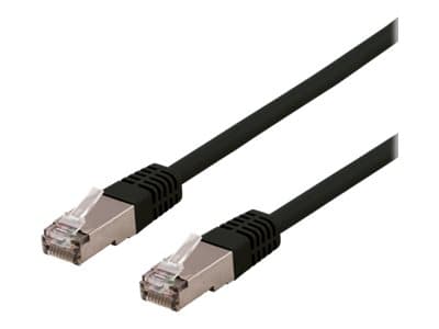 DELTACO SFTP-63SH - Koblingskabel - RJ-45 (hann) til RJ-45 (hann) - 3 m - SFTP - CAT 6 - halogenfri, formstøpt - svart