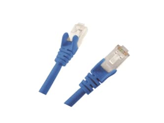 M-CAB - Koblingskabel - RJ-45 (hann) til RJ-45 (hann) - 50 cm - SFTP - CAT 6 - blå