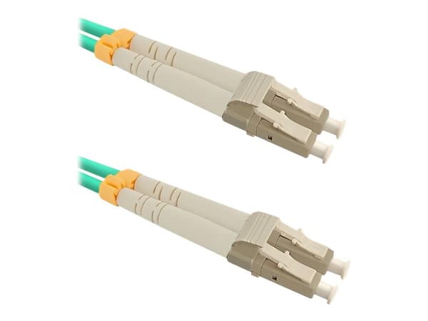 Qoltec - Patchkabel - LC/UPC multimodus (hann) til LC/UPC multimodus (hann) - 5 m. - fiberoptikk - dupleks - 50 / 125 my - OM4 - halogenfri - mint