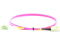 MicroConnect - Nettverkskabel - LC/UPC multimodus til SC/UPC multimodus - 2 m. - fiberoptikk - 50 / 125 my - OM4 - halogenfri - erika-fiolett