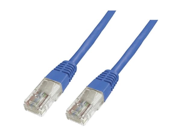 DIGITUS Professional - Patch-kabel - RJ-45 (hane) till RJ-45 (hane) - 10 m - UTP - CAT 6 - halogenfri, hakfri - blå