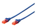 Miniatyrbild 1 av 5: DIGITUS Professional - Patch-kabel - RJ-45 (hane) till RJ-45 (hane) - 10 m - UTP - CAT 6 - halogenfri, hakfri - blå