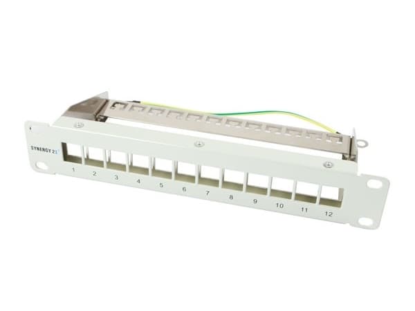 Keystone modulholder 10 patchpanel for 12xTP-modul 1U lysegrå Synergy ...