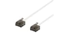 Miniatyrbilde 4 av 5: DELTACO - Koblingskabel - RJ-45 (hann) til RJ-45 (hann) - 15 cm - UTP - CAT 6a - flat - hvit