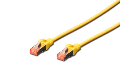 DIGITUS Professional - Patch-kabel - RJ-45 (hane) till RJ-45 (hane) - 5 m - SFTP, PiMF - CAT 6e - IEEE 802.3 - halogenfri, formpressad, hakfri - gul