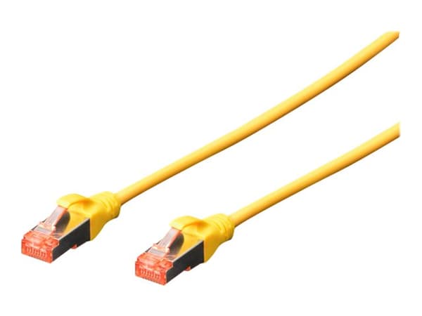 DIGITUS Professional - Patch-kabel - RJ-45 (hane) till RJ-45 (hane) - 5 m - SFTP, PiMF - CAT 6e - IEEE 802.3 - halogenfri, formpressad, hakfri - gul