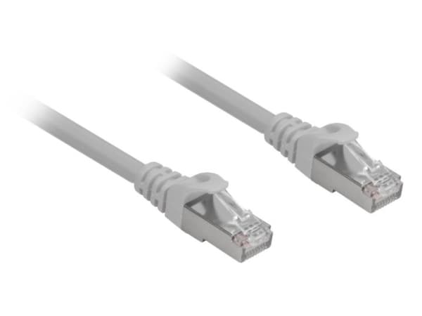 Sharkoon - Patch-kabel - RJ-45 (hane) till RJ-45 (hane) - 5 m - SFTP - CAT 6a - grå
