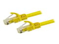 Miniatyrbild 1 av 5: StarTech.com Cat6 Ethernet patchkabel med hakfria RJ45-kontakter - 0,5 m, gul