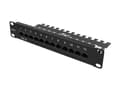 Miniatyrbilde 3 av 5: DELTACO 10-PATCH16 - Koblingspanel - rackmonterbar - CAT 6 - UTP - RJ-45 X 12 - svart - 1U - 10"