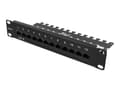 Miniatyrbilde 2 av 5: DELTACO 10-PATCH16 - Koblingspanel - rackmonterbar - CAT 6 - UTP - RJ-45 X 12 - svart - 1U - 10"