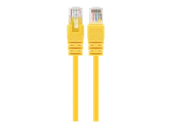 Gembird - Liitäntäkaapeli - RJ-45 (uros) - RJ-45 (uros) - 5 m - UTP - CAT 5e - muotoiltu - keltainen