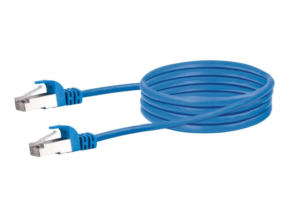 Schwaiger - Nätverkskabel - RJ-45 (hane) till RJ-45 (hane) - 1 m - SFTP - CAT 6 - fast - blå