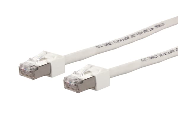 METZ CONNECT Ultraflex500 - Koblingskabel - RJ-45 (hann) til RJ-45 (hann) - 5 m - SFTP - CAT 6 - med støvel, halogenfri - hvit