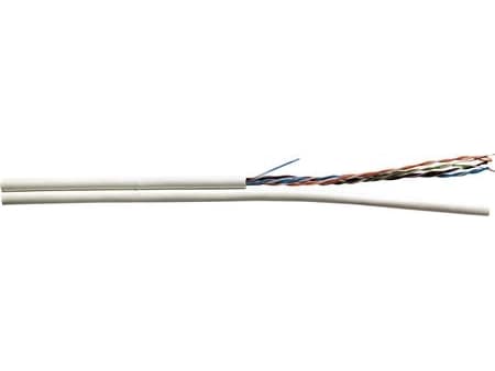 Datakabel NETCONNECT kat 6 U/UTP 2x(4x2xAWG23) 500m tromle, farve: hvid LSZH kappe, CPR klasse: Dca s2-d2-a1 - (500 meter)
