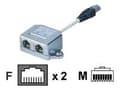 Miniatyrbild 1 av 5: DIGITUS - Nätverkskort - RJ-45 (hane) till RJ-45 (hona) - STP - CAT 5e
