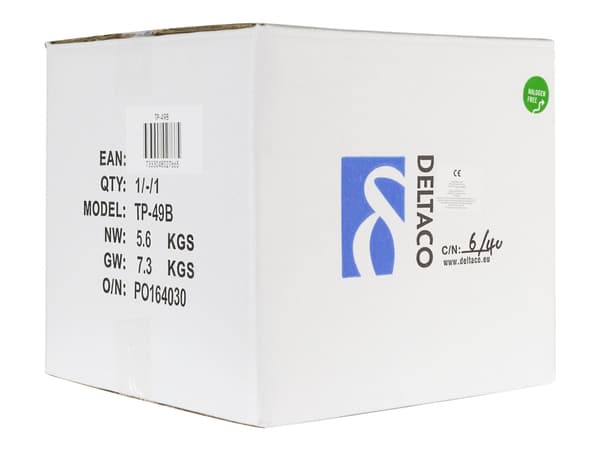 DELTACO - Samlet kabel - 100 m - U/FTP - Cat6 - halogenfri, utendørs, solid - svart