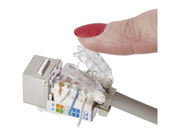 Renkforce RF-4848594, Flat, Hvit, RJ-45, Hunkjønn, 22/26, 500 MHz