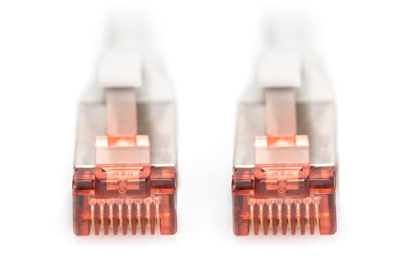 DIGITUS Professional - Koblingskabel - RJ-45 (hann) til RJ-45 (hann) - 25 m - SFTP - CAT 6 - med støvel, halogenfri, uten hindringer - grå