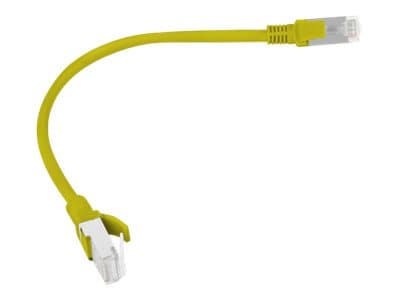 Lanberg - Liitäntäkaapeli - RJ-45 (uros) RJ-45 (uros) - 25 cm - UTP - CAT 5e - muotoiltu, solmuton, säikeistetty - keltainen, RAL 1016