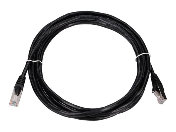 Extralink - Liitäntäkaapeli - RJ-45 (uros) RJ-45 (uros) - 3 m - 5,6 mm - FTP - CAT 5e - sisäkaapeli, valettu, solmuton - musta - musta