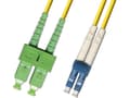 Miniatyrbilde 3 av 5: MicroConnect - Nettverkskabel - SC/APC-enkeltmodus (hann) til LC/UPC-enkeltmodus (hann) - 0.5 m - 2 mm - fiberoptisk - dupleks - 9 / 125 micron - OS2
