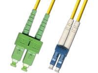 MicroConnect - Nettverkskabel - SC/APC-enkeltmodus (hann) til LC/UPC-enkeltmodus (hann) - 0.5 m - 2 mm - fiberoptisk - dupleks - 9 / 125 micron - OS2