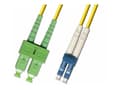 Miniatyrbilde 2 av 5: MicroConnect - Nettverkskabel - SC/APC-enkeltmodus (hann) til LC/UPC-enkeltmodus (hann) - 0.5 m - 2 mm - fiberoptisk - dupleks - 9 / 125 micron - OS2
