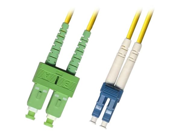 MicroConnect - Nettverkskabel - SC/APC-enkeltmodus (hann) til LC/UPC-enkeltmodus (hann) - 0.5 m - 2 mm - fiberoptisk - dupleks - 9 / 125 micron - OS2