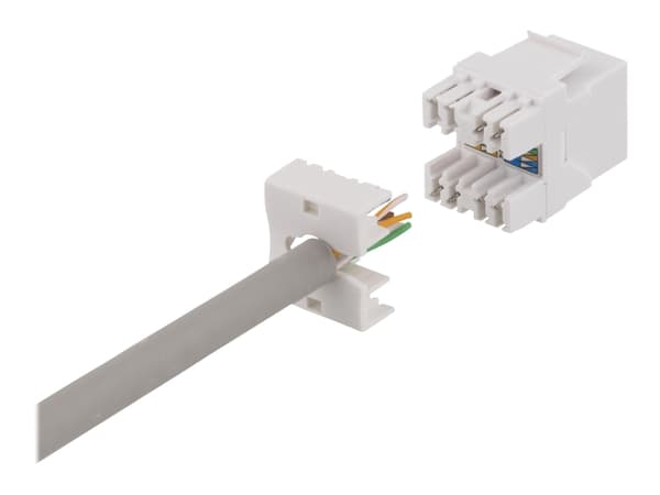 DELTACO - Modulinnlegg - CAT 6 - RJ-45 - hvit