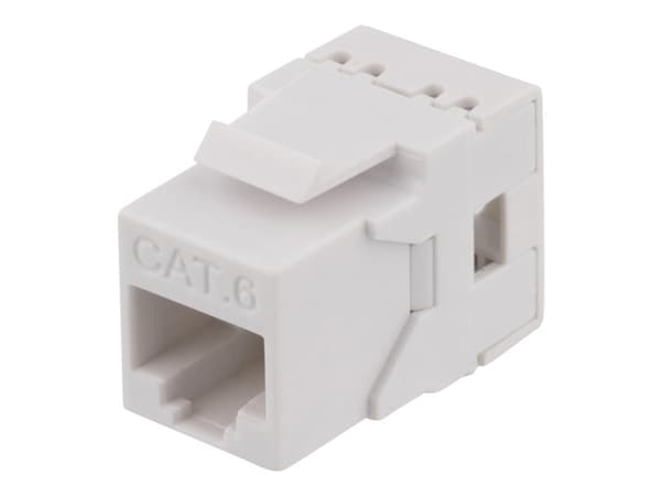 DELTACO - Modulinnlegg - CAT 6 - RJ-45 - hvit