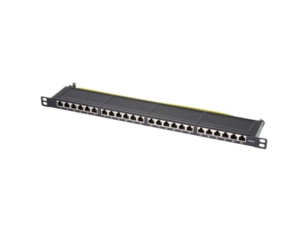 LogiLink NP0063, 40 Gigabit Ethernet, Cat6a, Sort, Metall, 0,5U