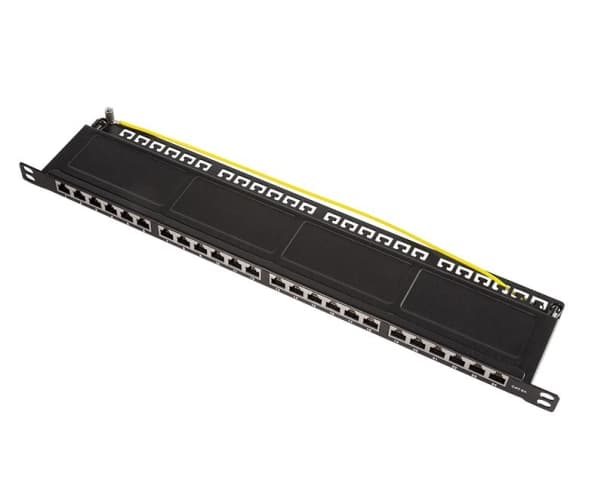LogiLink NP0063, 40 Gigabit Ethernet, Cat6a, Sort, Metall, 0,5U