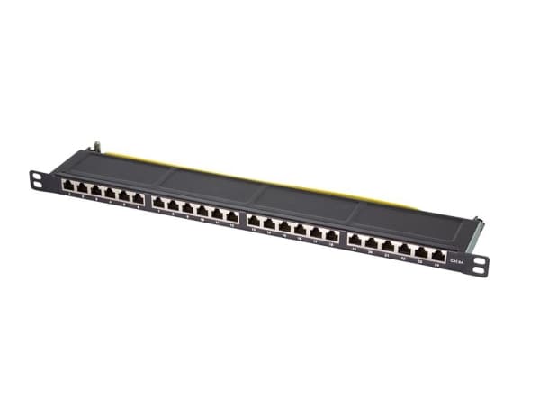 LogiLink NP0063, 40 Gigabit Ethernet, Cat6a, Sort, Metall, 0,5U