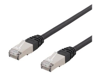 DELTACO - Liitäntäjohto - RJ-45 (uros) RJ-45 (uros) - 5 m - SFTP - CAT 6 - muotoiltu, sisä- ja ulkokäyttöön - musta