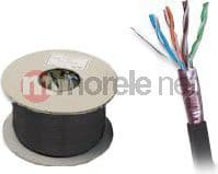ALANTEC - Samlet kabel - 305 m - foliebelagt uskjermet tvinnet kabelpar (F/UTP) - CAT 5e - utendørs, solid - svart