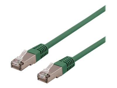 DELTACO - Koblingskabel - RJ-45 (hann) til RJ-45 (hann) - 30 cm - U/FTP - CAT 6a - halogenfri, formstøpt - grønn
