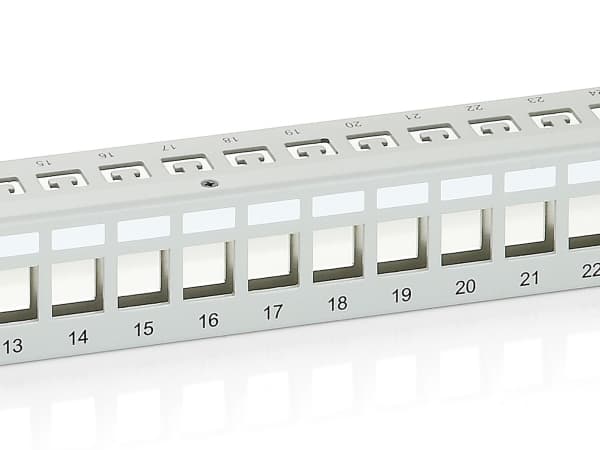 Equip 767124, RJ-45, Cat6, Grå, Metall, Rackmontering, 1U