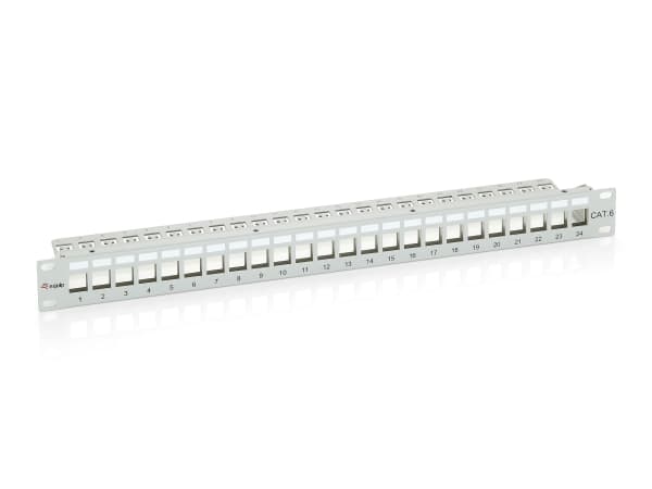 Equip 767124, RJ-45, Cat6, Grå, Metall, Rackmontering, 1U