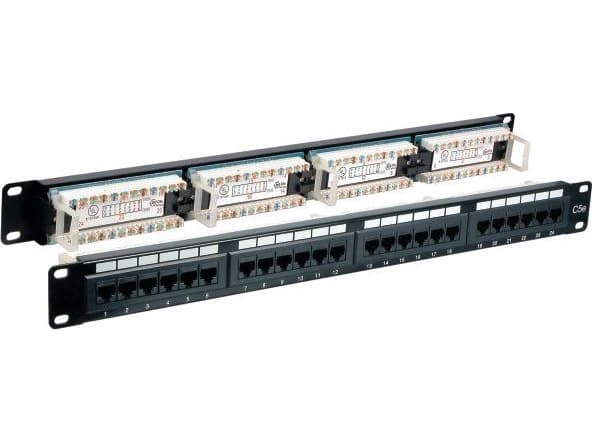 EFB Elektronik 37584.1, 2500 Mbit/s, RJ-45, Cat5e, U/UTP (UTP), Sort, Rackmontering