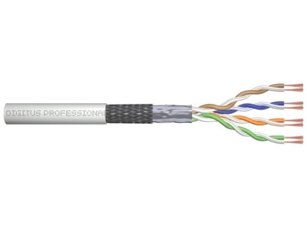DIGITUS Professional - Samlet kabel - 305 m - SF/UTP - CAT 5e - flertrådet - grå, RAL 7035