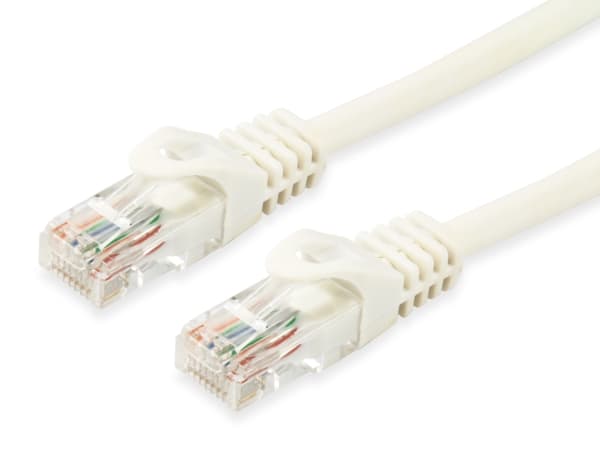 Utstyr 603003, 2 m, Cat6a, U/UTP (UTP), RJ-45, RJ-45, Hvid