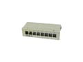 Miniatyrbilde 1 av 3: Keystone modulbærer patchpanel for 8x overflatemontert TP-modul metall lysegrå Synergy 21