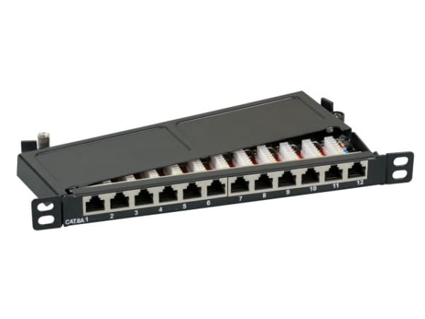 EFB Elektronik 37738SW.12, 10000 Mbit/s, Gull, Cat6a, S/UTP (STP), 22/24, Sort Sort