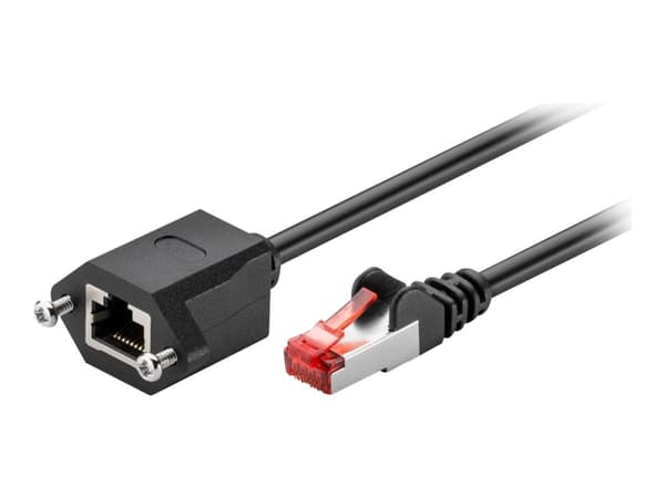 MicroConnect - Jatkojohto verkkoyhteyksiin - RJ-45 (uros) RJ-45 (naaras) - 50 cm - 6 mm - taitettu suojaamaton kierretty parikaapeli (F/UTP) - CAT 6