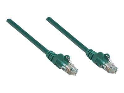 Intellinet Network Patch Cable, Cat5e, 2m, vihreä, CCA, U/UTP, PVC, RJ45, kullatut koskettimet, Snagless, Booted, Lifetime Warranty, Polybag - Patch-
