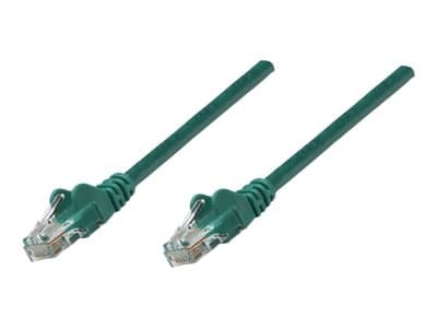 Intellinet Network Patch Cable, Cat5e, 2m, vihreä, CCA, U/UTP, PVC, RJ45, kullatut koskettimet, Snagless, Booted, Lifetime Warranty, Polybag - Patch-