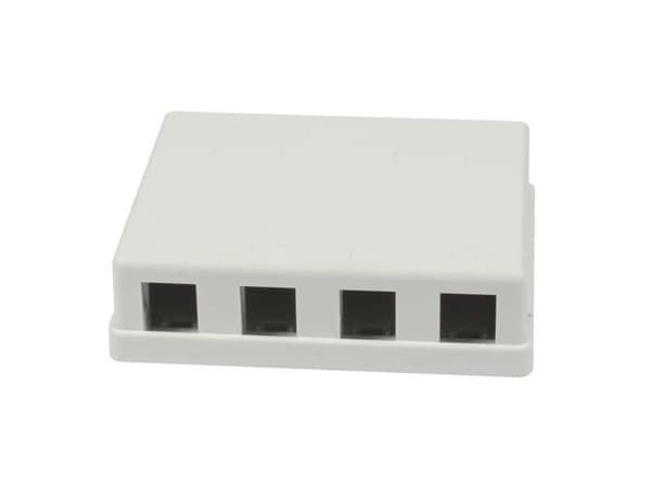 Patchpanel med stöd för Keystone-modul för 4x ytmonterad TP-modul vitABS Synergy 21 Grå