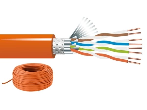 Goobay 91888, 100 m, Cat7a, S/FTP (S-STP), Oransje