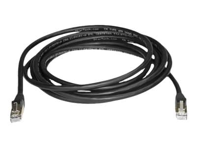 StarTech.com 3m CAT6A Ethernet-kaapeli, 10 Gigabit Shielded Snagless RJ45 100W PoE Patch Cord, CAT 6A 10GbE STP verkkokaapeli w/Strain Relief, musta,